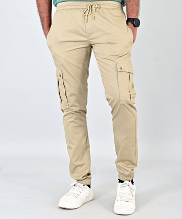 Beige Cotton Jogger