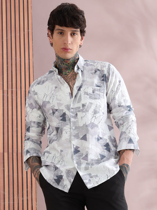 IMPORTED PRINTED MULTICOLOR SHIRT