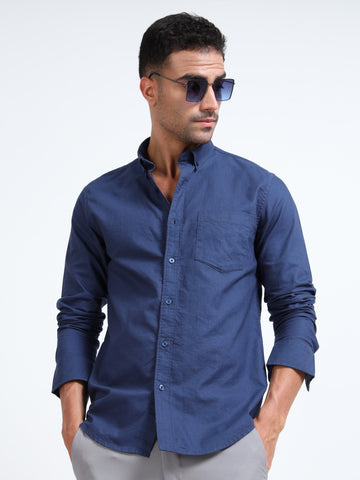 MATTY OXFORD ROYAL BLUE PLAIN  SHIRT