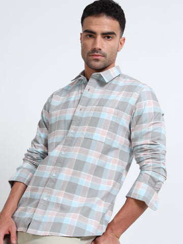 OXFORD GRAY CHECKERED SHIRT