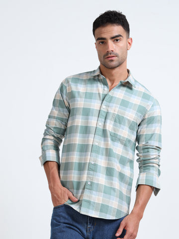 OXFORD GREEN CHECKERED SHIRT
