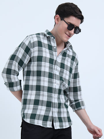 MOC LINO CHECKERED GREEN SHIRT