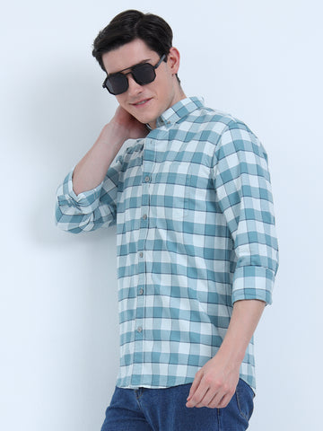 OXFORD CHECKERED GREEN SHIRT