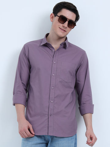 MATTY OXFORD LAVENDER PLAIN  SHIRT