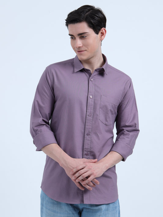 MATTY OXFORD LAVENDER PLAIN  SHIRT