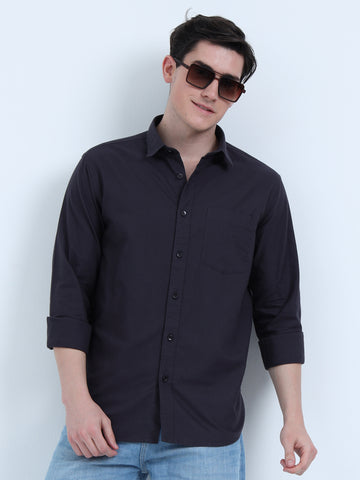MATTY OXFORD GRAY PLAIN  SHIRT