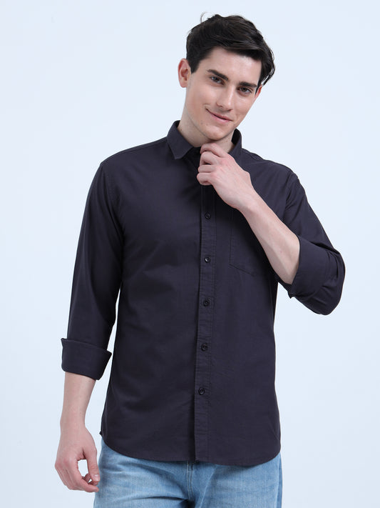 MATTY OXFORD GRAY PLAIN  SHIRT