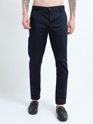 STRETCH BLUE COLOUR COTTON PANT