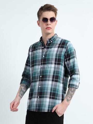 DOBBY CHECK FULL SLEVE SHIRT