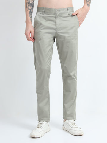 STRETCH KHAKHI COLOUR COTTON PANT