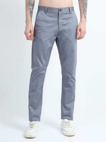 STRETCH GREY COTTON PANT