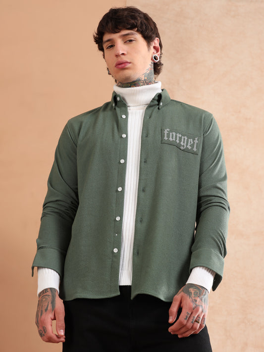 IMPORTED SOLID BUTTON DOWN COLLAR SHIRT