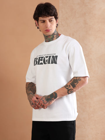 COTTON LOOPKNIT ROUND NECK T SHIRT