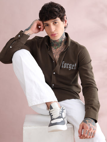 IMPORTED SOLID BUTTON DOWN COLLAR SHIRT