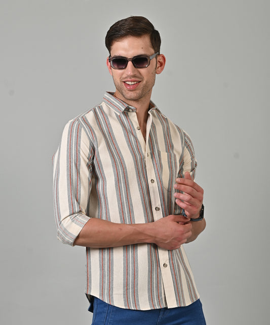Twill Brushed Striped Shirt