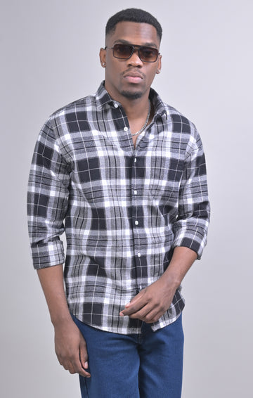 BRUSHED TWILL CHECK SHIRT