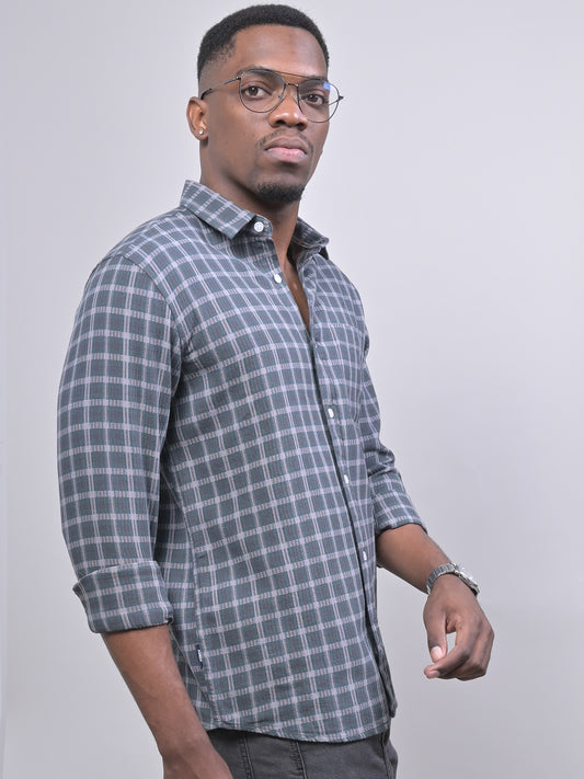 DOBBY CHECK FULL SLEVE SHIRT