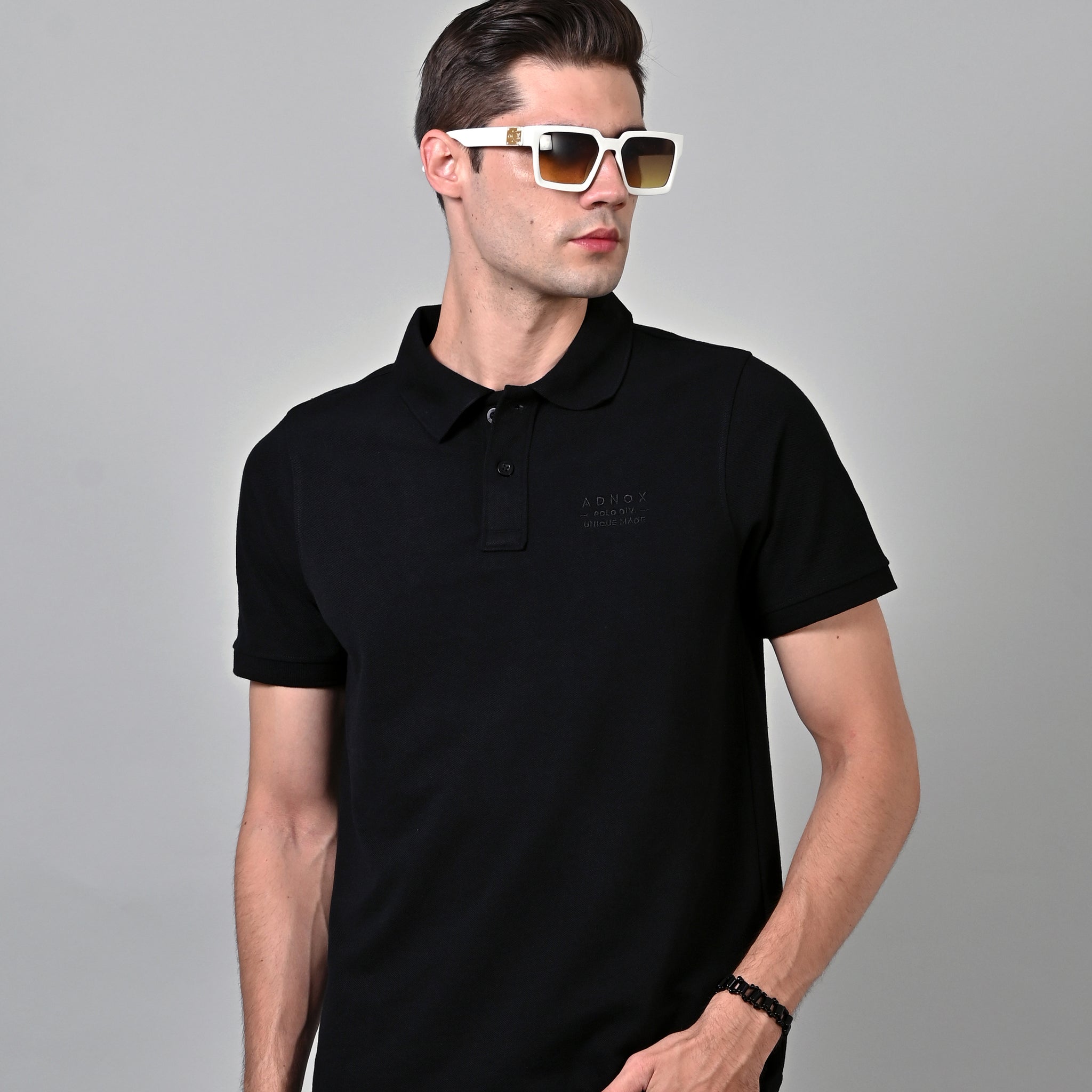 Black Short Sleeve Polo T-Shirt