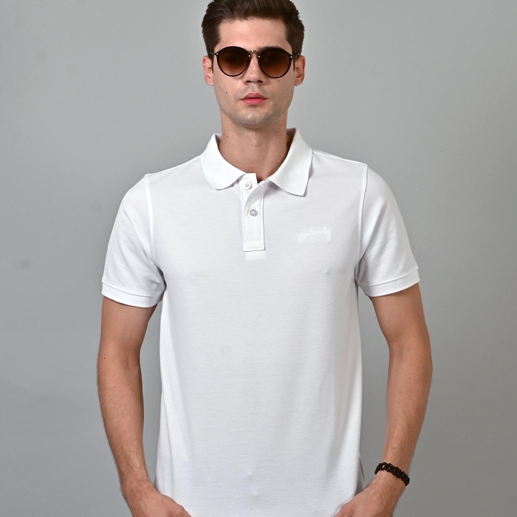 White Short Sleeve Polo T-Shirt