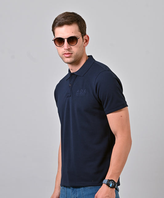 Blue Short Sleeve Polo T-Shirt