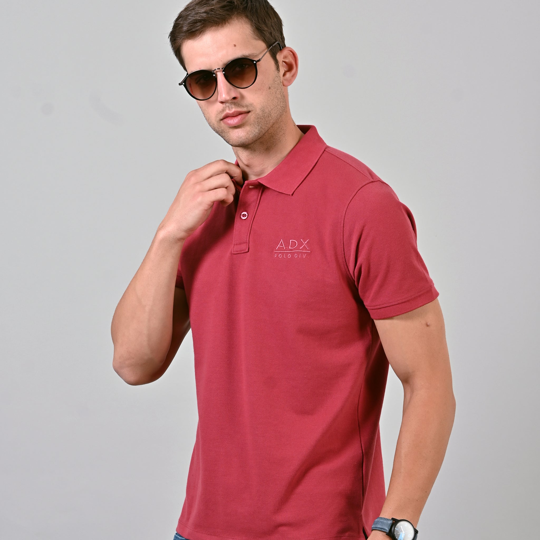 Brick Red Short Sleeve Polo T-Shirt