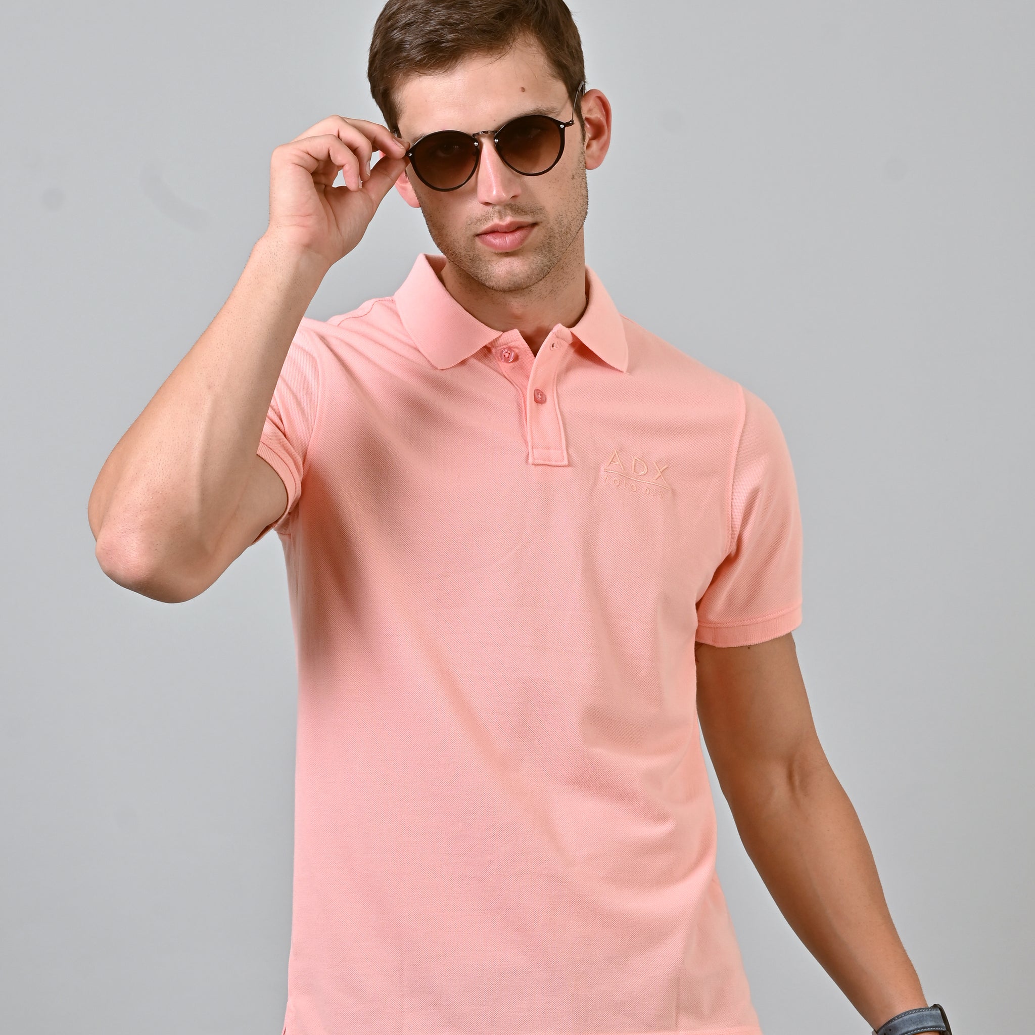 Peach Short Sleeve Polo T-Shirt