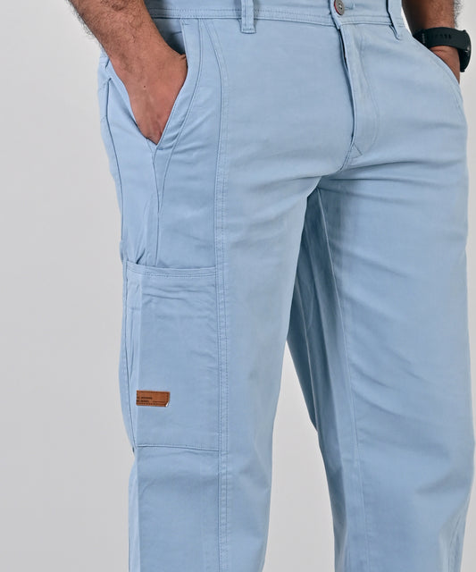 Sky Blue Loose Fit Trouser