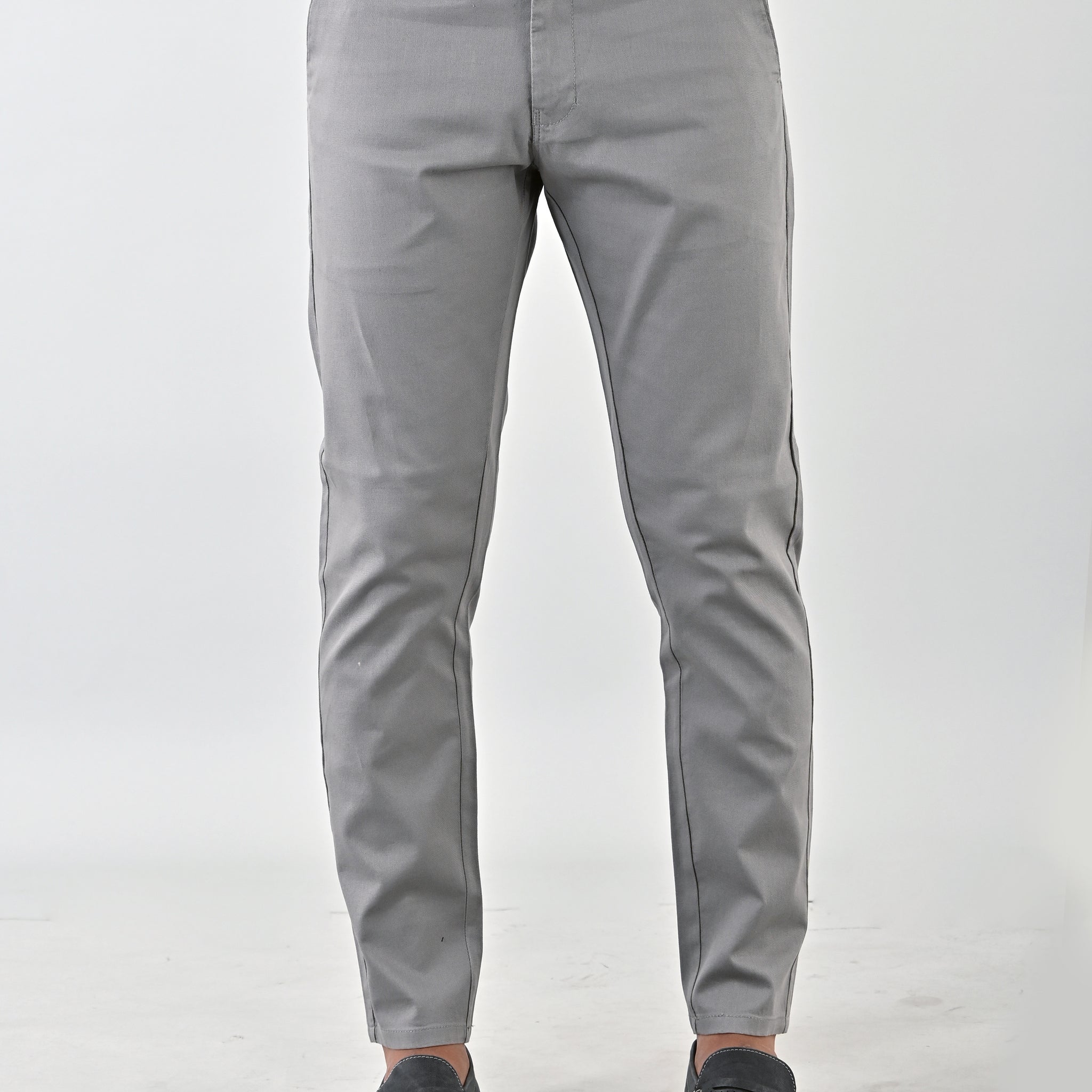 Cotton Stretch Grey Trouser