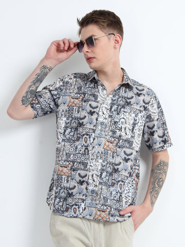 OXFORD PRINT SHIRT