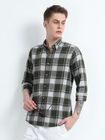 DOBBY CHECK FULL SLEVE SHIRT