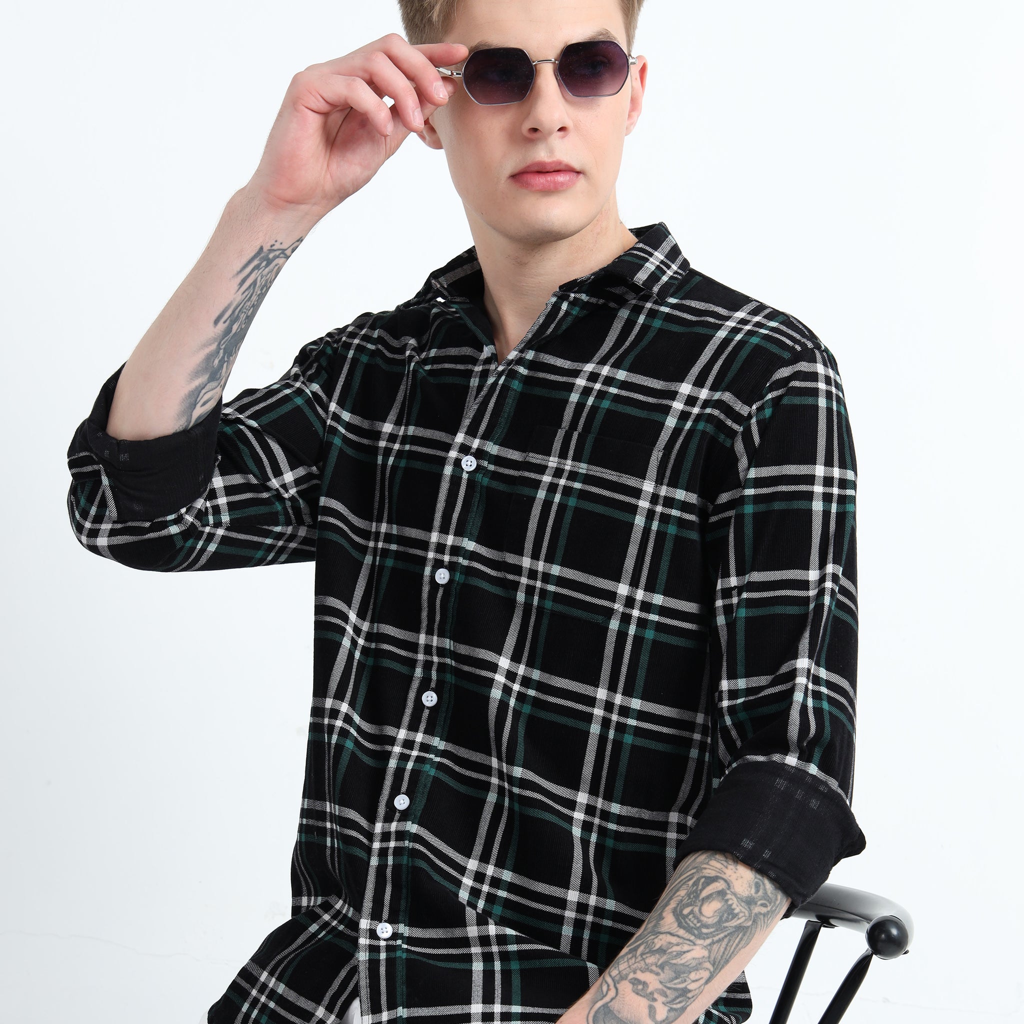 CORDUROY CHECKERED SHIRT