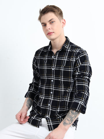 CORDUROY CHECKERED SHIRT