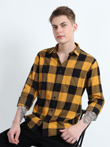 BRUSHED TWILL CHECK SHIRT