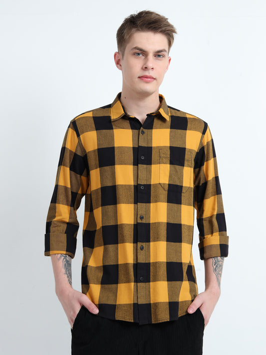 BRUSHED TWILL CHECK SHIRT