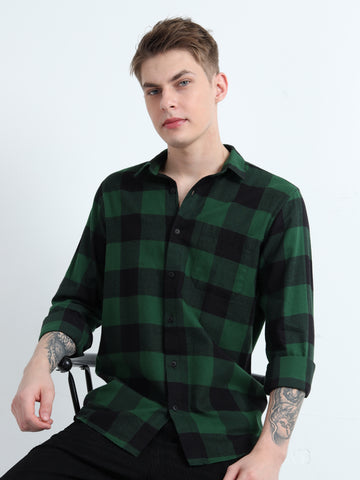 BRUSHED TWILL CHECK SHIRT