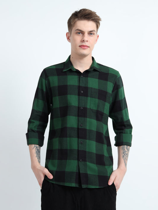 BRUSHED TWILL CHECK SHIRT