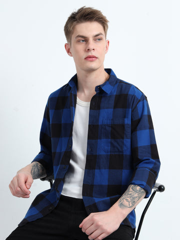 BRUSHED TWILL CHECK SHIRT