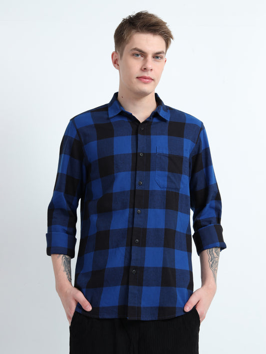 BRUSHED TWILL CHECK SHIRT