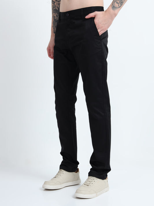 STRETCH BLACK COTTON PANT