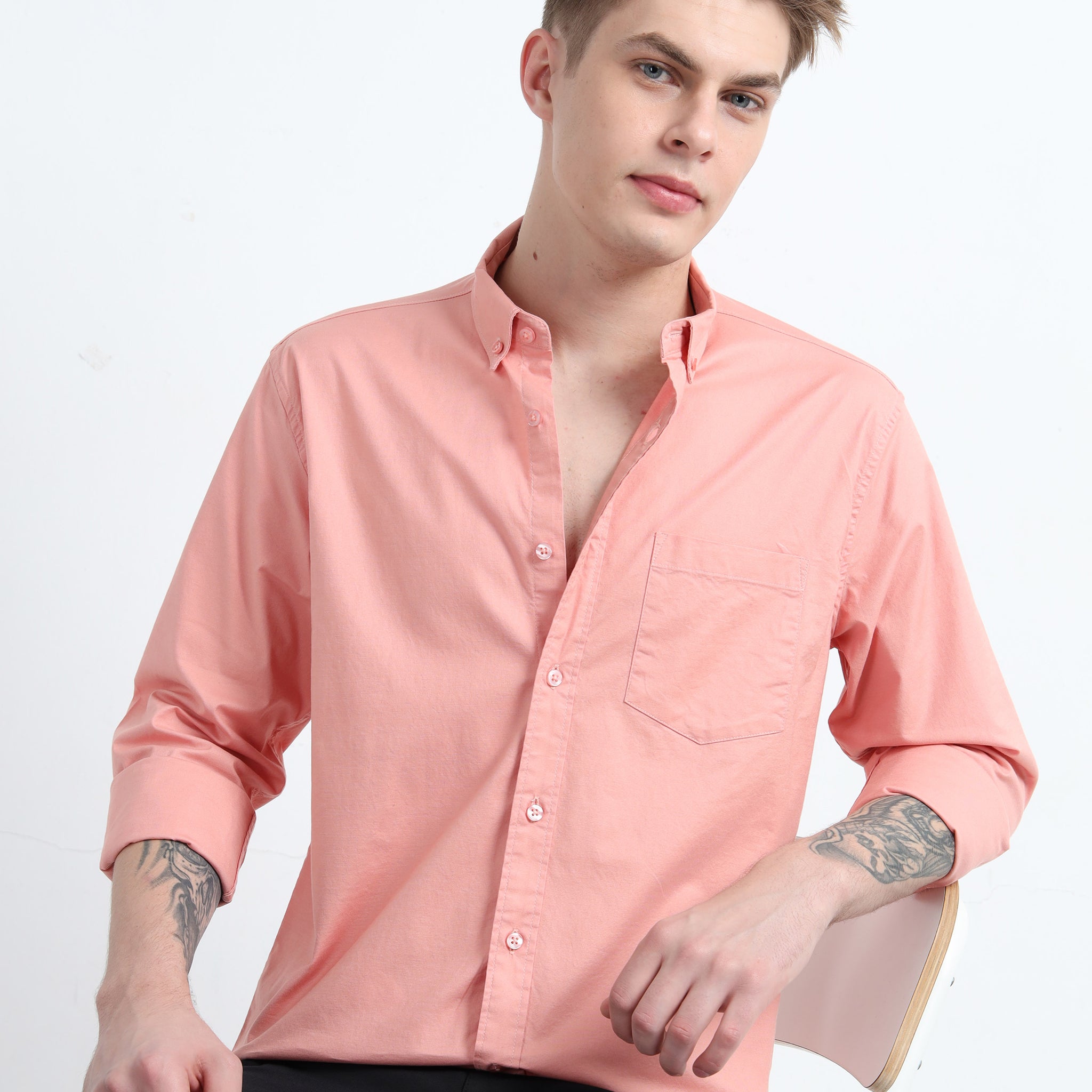 OXFORD PLAIN LYCRA SHIRT