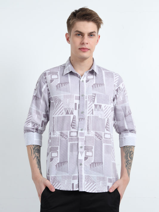 DOBBY PRINTED SHIRT