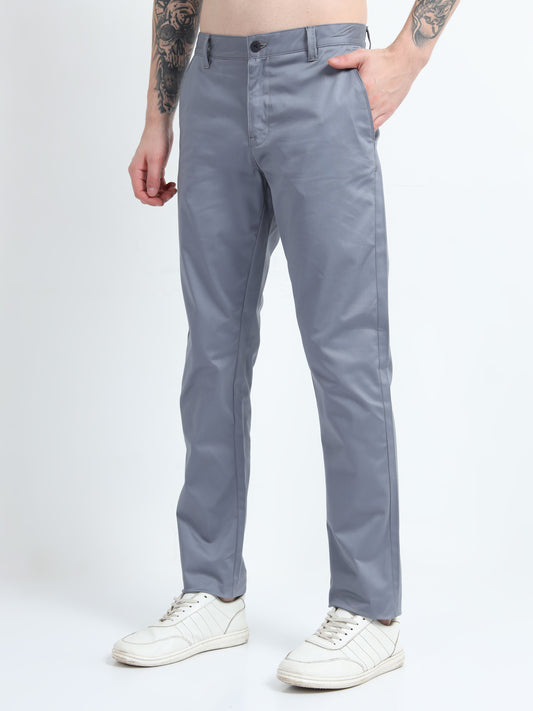 STRETCH GREY COTTON PANT