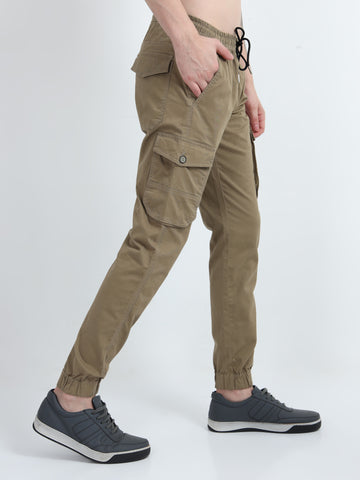 KHAKHI COLOUR COTTON JOGGER