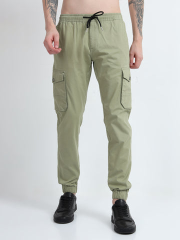 PISTA GREEN COLOUR COTTON JOGGER