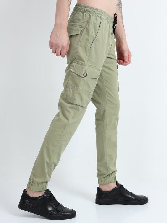 PISTA GREEN COLOUR COTTON JOGGER