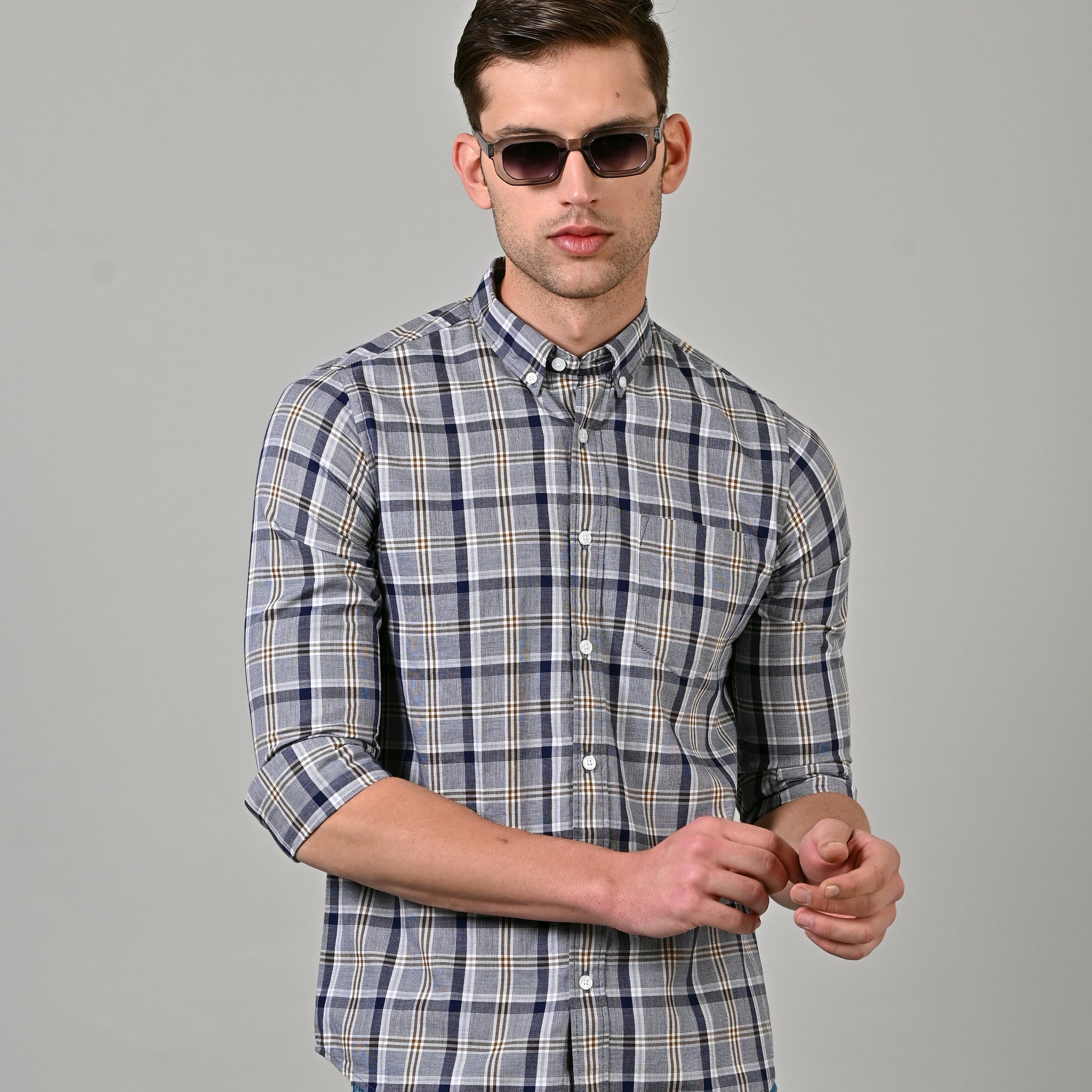 Milanche Twill Checkered Shirt
