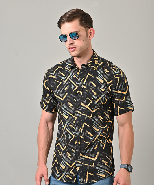 Rayon Half Sleeve Printed Shirt