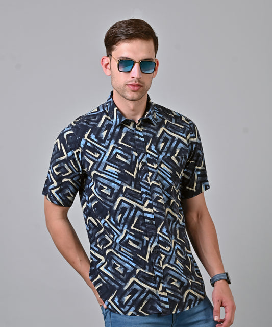 Rayon Half Sleeve Printed Shirt