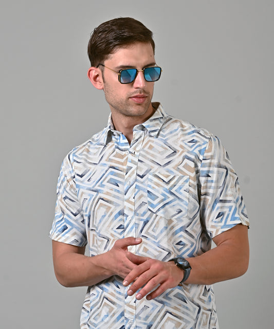 Rayon Half Sleeve Printed Shirt