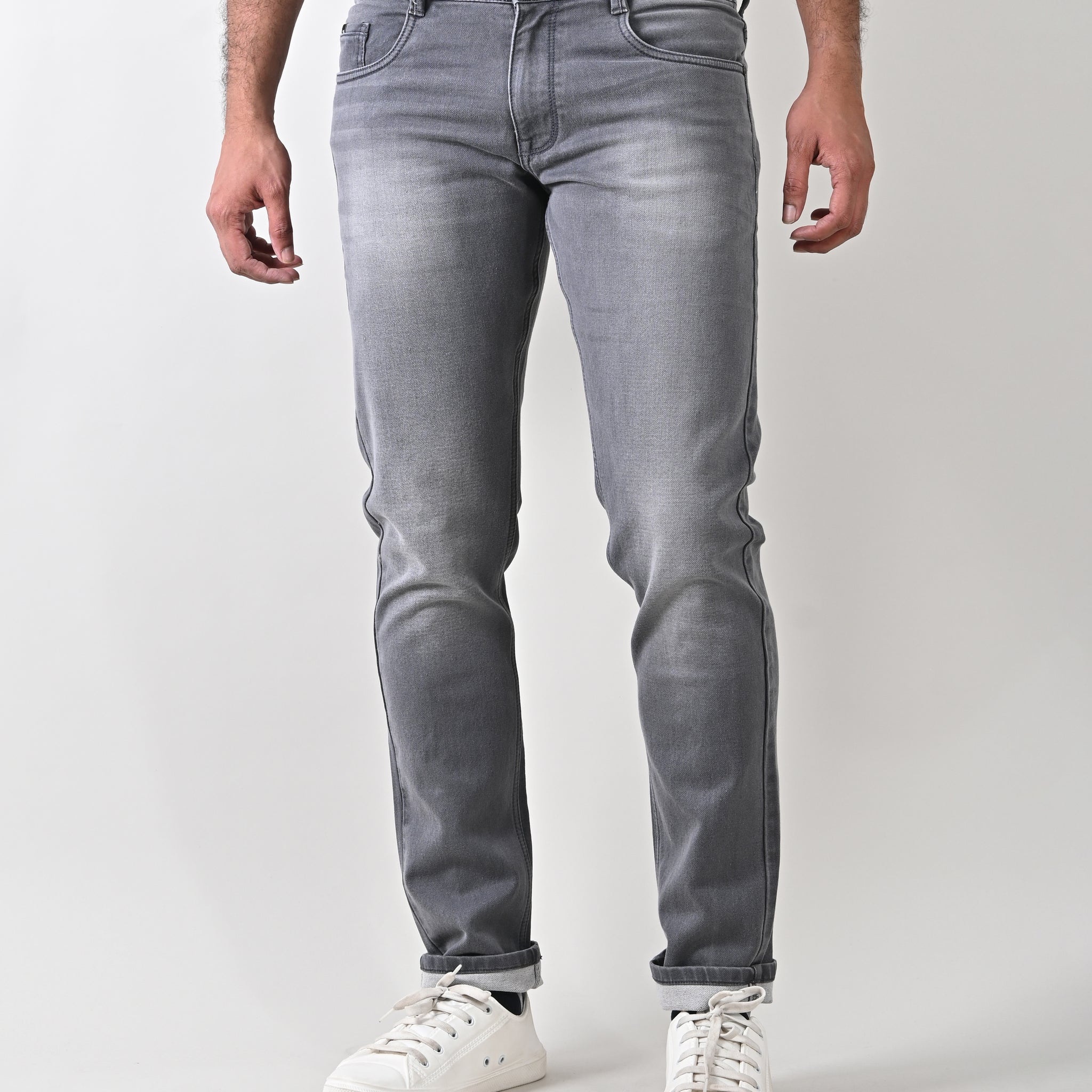 Stretched knitted Lt Grey Jean